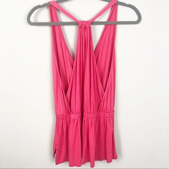 FREE PEOPLE We the Free | Heat Wave Pink Peplum Top Women’s Size Medium - Picture 7 of 8